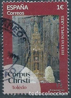 Sellos: ESPA&Ntilde;A 2025 FIESTAS POPULARES: CORPUS CHRISTI TOLEDO USADO ED 5838 YT 5598