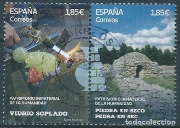 Sellos: ESPA&Ntilde;A 2025 PATRIMONIO INMATERIAL DE LA HUMANIDAD: PIEDRA EN SECO Y VIDRIO SOPLADO ED 5840-1
