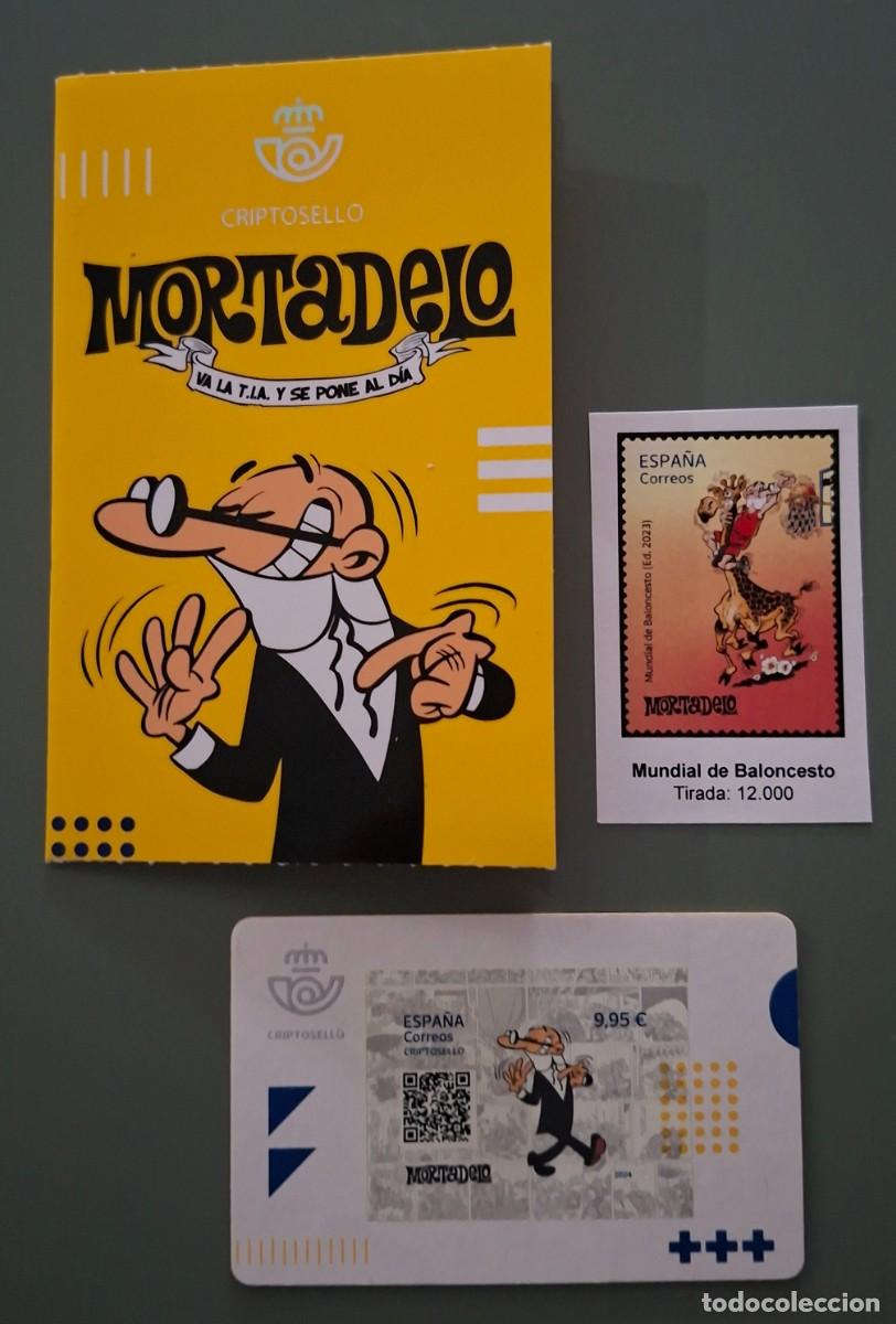 Sellos: CRIPTOSELLO MORTADELO 2024 - MUNDIAL BALONCESTO (TIRADA NFT 12.000) + SELLO ADHESIVO 9,95 EUR .A3819