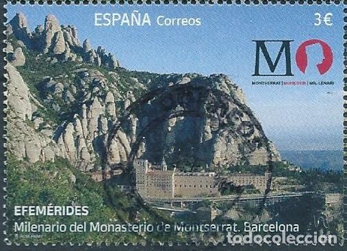 Sellos: ESPA&Ntilde;A 2025 MILENARIO DEL MONASTERIO DE MONTSERRAT BARCELONA USADO ED 5857 YT 5618