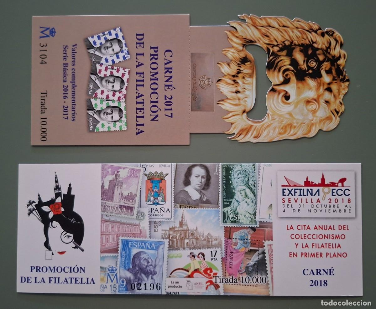 Sellos: 2 CARNET PROMOCION FILATELIA - TORREMOLINOS 2017 Y SEVILLA 2018 - NUEVOS, NUMERADOS ..A3823