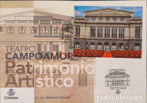 Francobolli: Sobre Primer D&iacute;a (FDC) - Patrimonio Art&iacute;stico: Teatro Campoamor (Oviedo) 2019 + Hoja Bloque 4&euro;