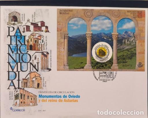 Briefmarken: Sobre Primer D&iacute;a (FDC) - Patrimonio Mundial: Monumentos de Oviedo y del Reino de Asturias 2017