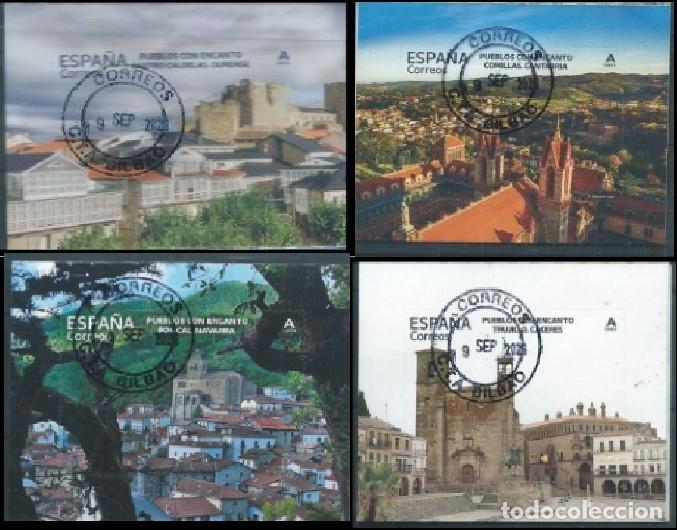 Sellos: ESPA&Ntilde;A 2025 DE CARNET PUEBLOS CON ENCANTO 4V USADOS ED 5861-64 YT 5624-27