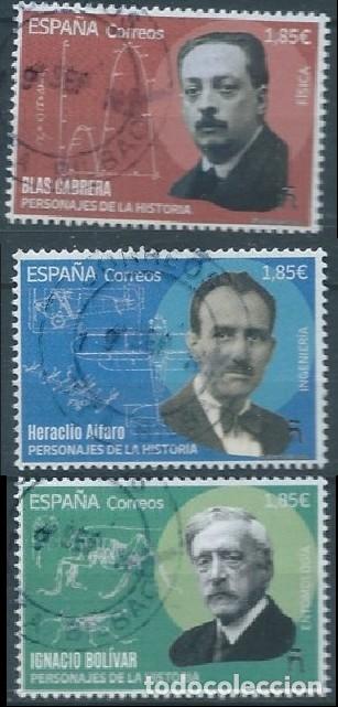 Sellos: ESPA&Ntilde;A 2025 PIONEROS: B. CABRERA - I. BOL&Iacute;VAR - HERACLIO ALFARO 3V USADOS ED 5874-76 YT 5635-37