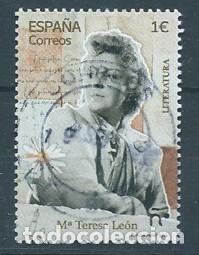 Sellos: ESPA&Ntilde;A 2025 LITERATURA M&ordf; TERESA LE&Oacute;N USADO ED 5881 YT 5642