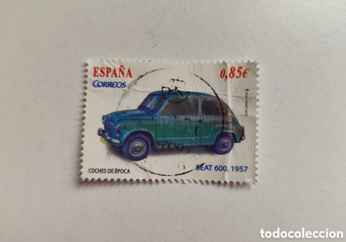 Stamps: Sello Usado. Coches de Epoca, Seat 600, Espa&ntilde;a