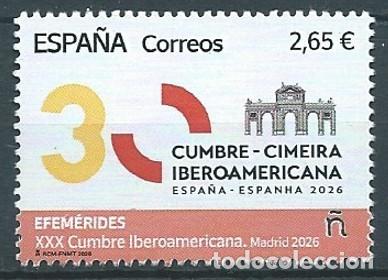Sellos: ESPA&Ntilde;A 2026 XXX CUMBRE IBEROAMERICANA. MADRID MNH ED 5954 YT 5714