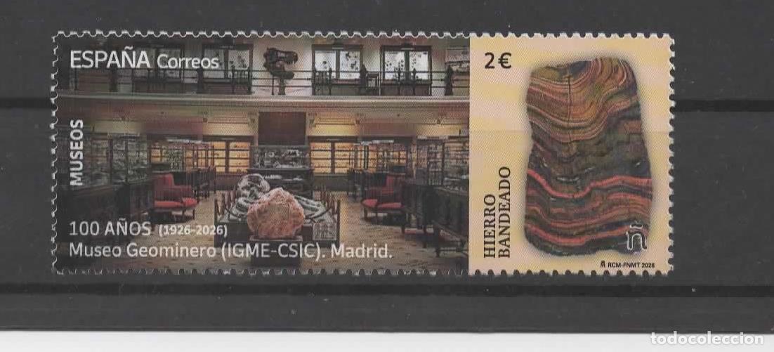 Sellos: ESPA&Ntilde;A 100 A&Ntilde;OS MUSEO GEOMINERO MINERAL MINNING HIERRO IRON