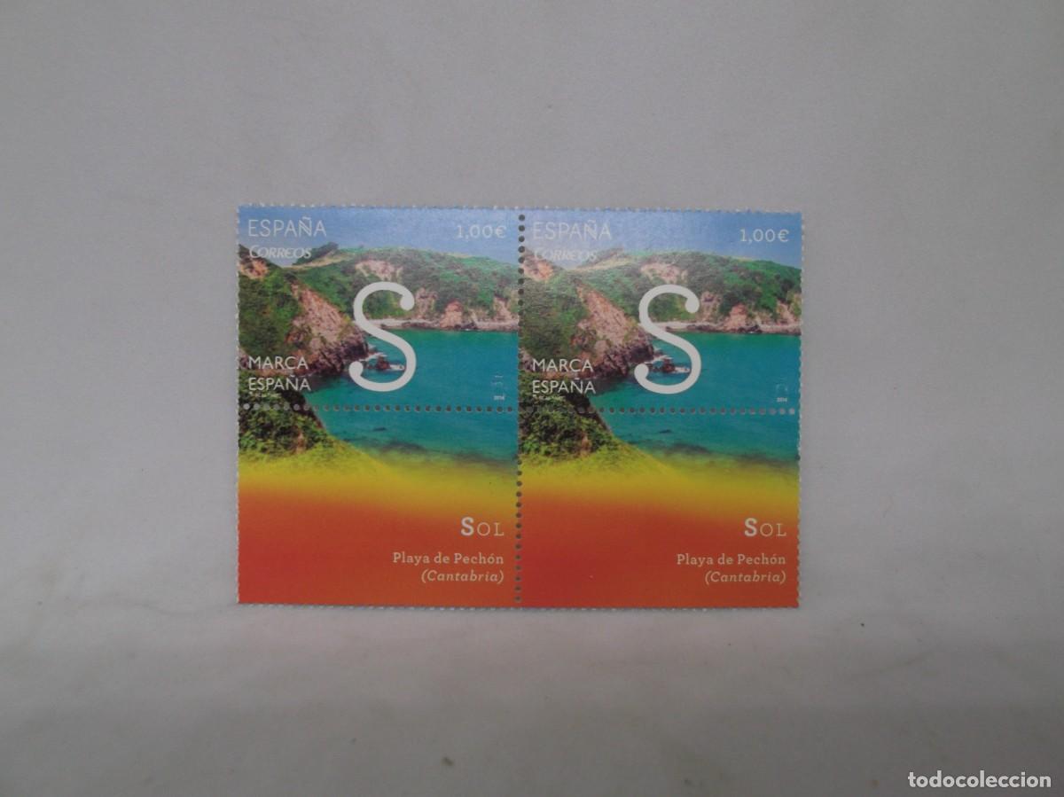 Sellos: Espa&ntilde;a 2014 SOL Playa de Pech&oacute;n (Cantabria).Lote de cuatro sellos nuevos