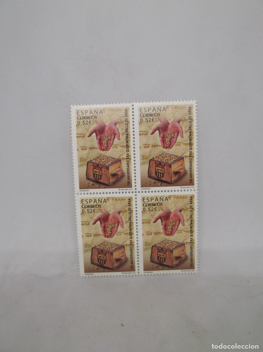 Sellos: Espa&ntilde;a 2013 700 Aniversario Era Querim&oacute;nia Valle de Ar&aacute;n.Lote de cuatro nuevos