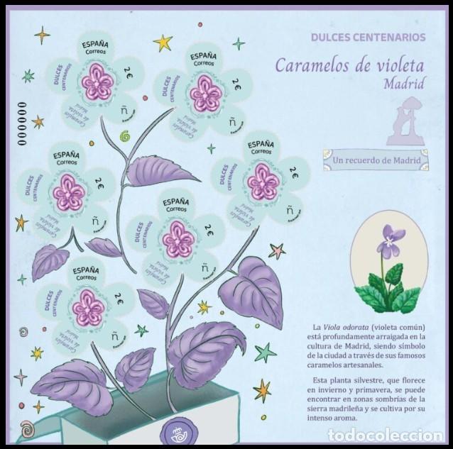 Sellos: ESPA&Ntilde;A 2026 HB DULCES CENTENARIOS: CARAMELOS DE VIOLETA. MADRID MNH ED HB-5961 YT F5721