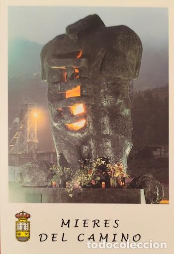 Sellos: Tarjeta Entera Postal Tarifa A- Mieres del Camino (Asturias) - Monumento a los Mineros Fallecidos -
