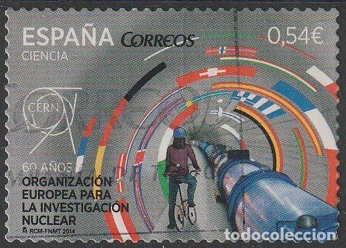 Sellos: Espa&ntilde;a 2014 Edifil 4849 Sello &ordm; CERN Organizaci&oacute;n Europea para la Investigaci&oacute;n Nuclear Michel 4847