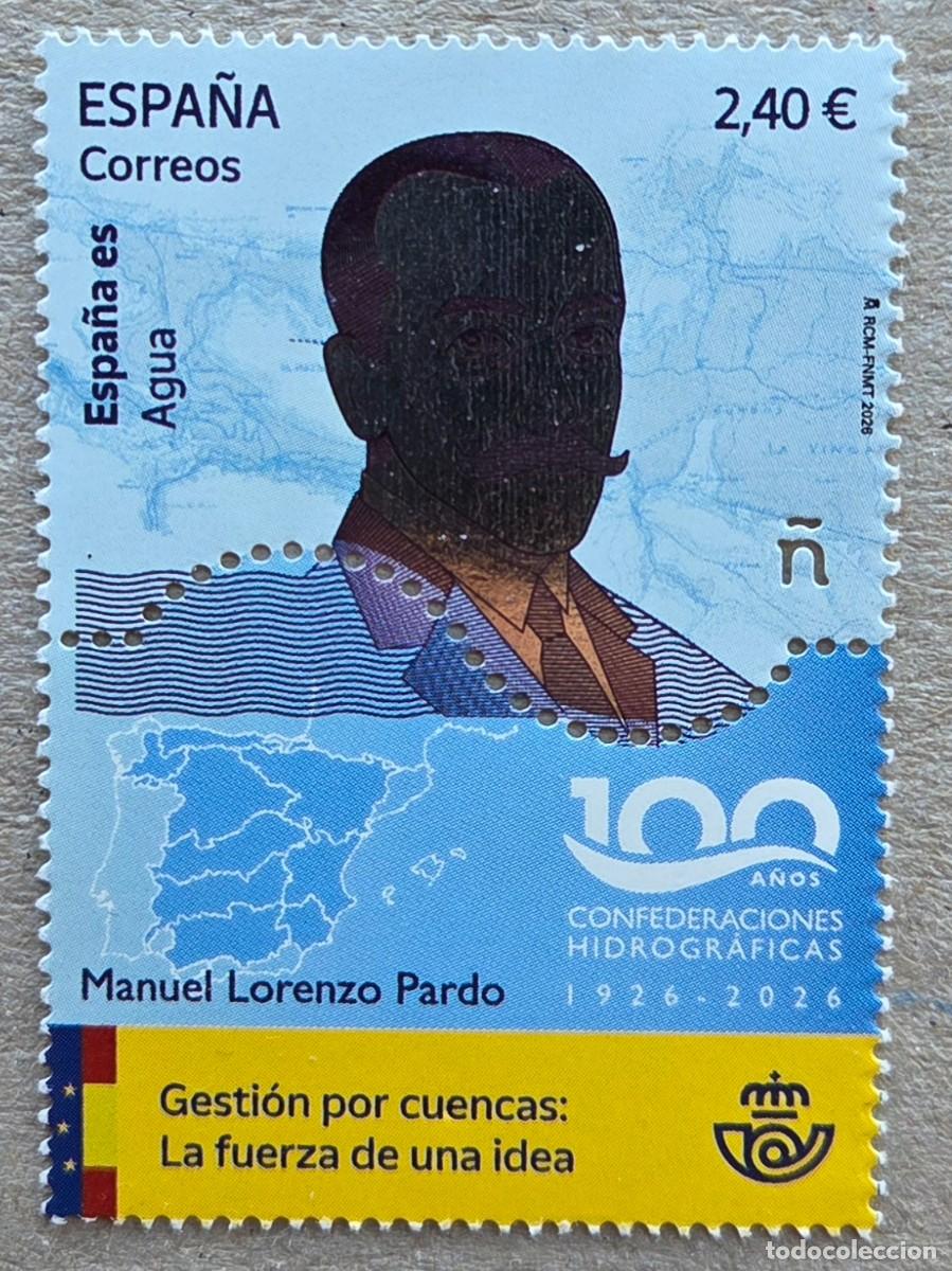 Sellos: 2026. ESPA&Ntilde;A. 5926. Centenario de las Confederaciones Hidrogr&aacute;ficas de Espa&ntilde;a. Serie completa. Nuevo