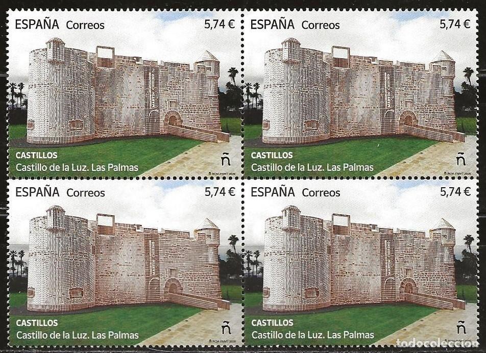Sellos: ESPA&Ntilde;A 2026 CASTILLO DE LA LUZ (NUEVO) X4