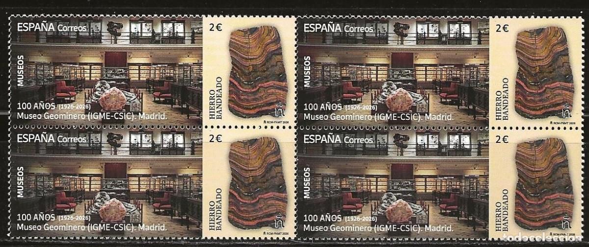 Sellos: ESPA&Ntilde;A 2026 MUSEO GEOMINERO (NUEVO) X4