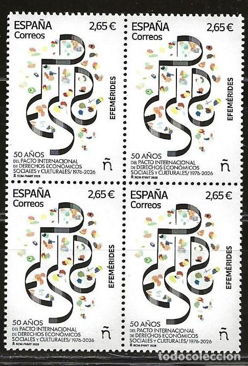 Sellos: ESPA&Ntilde;A 2026 50&ordm; ANIV. PACTO INTERNACIONAL DE DERECHOS (NUEVO) X4