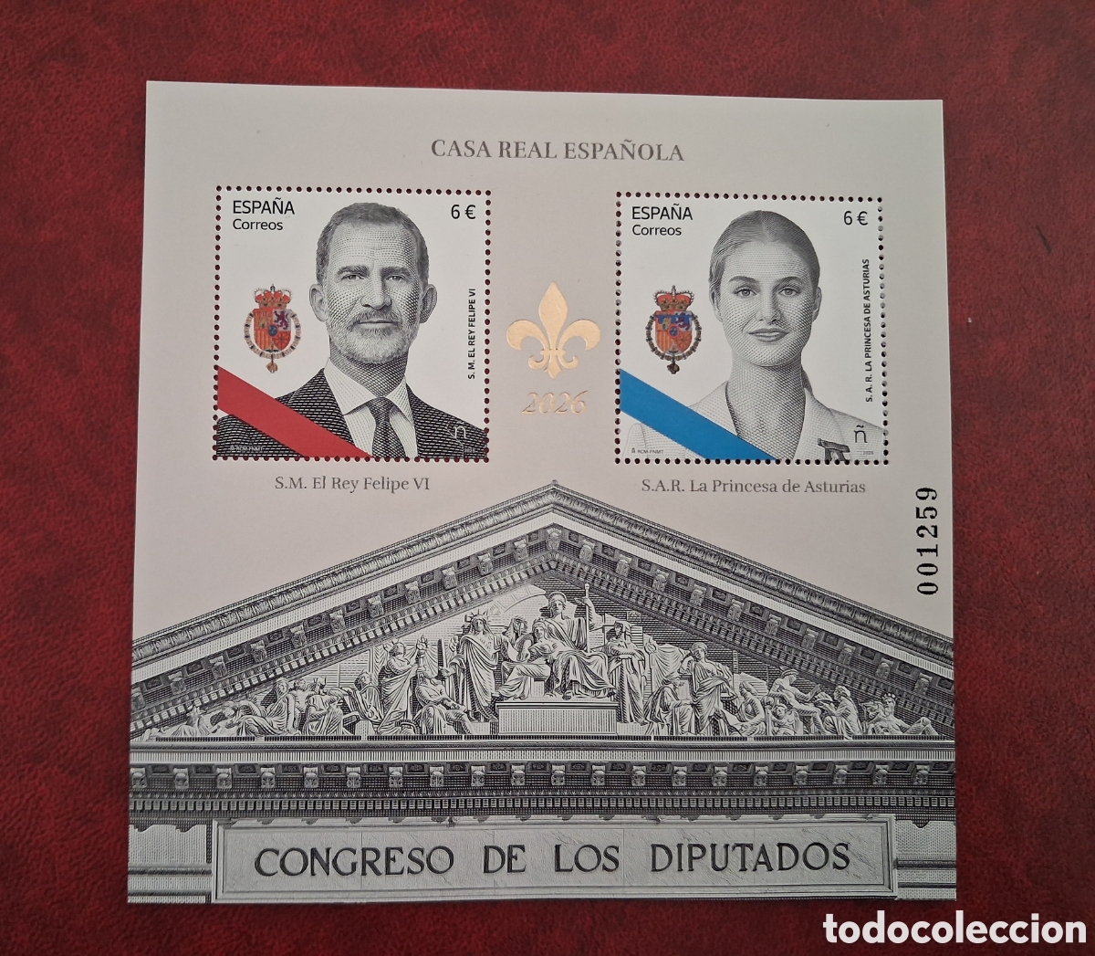 Sellos: ESPA&Ntilde;A 2026 - FLOR DE LIS CASA REAL ESPA&Ntilde;OLA - EDICI&Oacute;N LIMITADA DE SOLO 600 EJEMPLARES