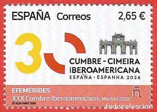 Sellos: Espa&ntilde;a. 2026. Efem&eacute;rides. XXX Cumbre Iberoamericana. Madrid