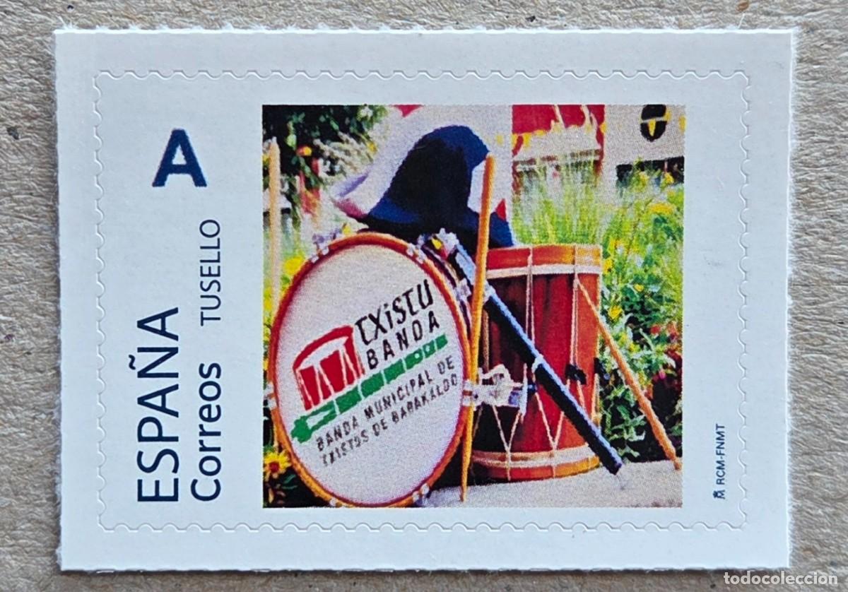 Sellos: 2026. ESPA&Ntilde;A. Sello personalizado conmemorativo de la Banda de Txistularis de Barakaldo. Nuevo.