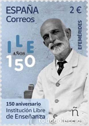 Sellos: ESPA&Ntilde;A 2026 150 ANIVERSARIO INSTITUCI&Oacute;N LIBRE DE ENSE&Ntilde;ANZA MNH ED 5967 YT 5728