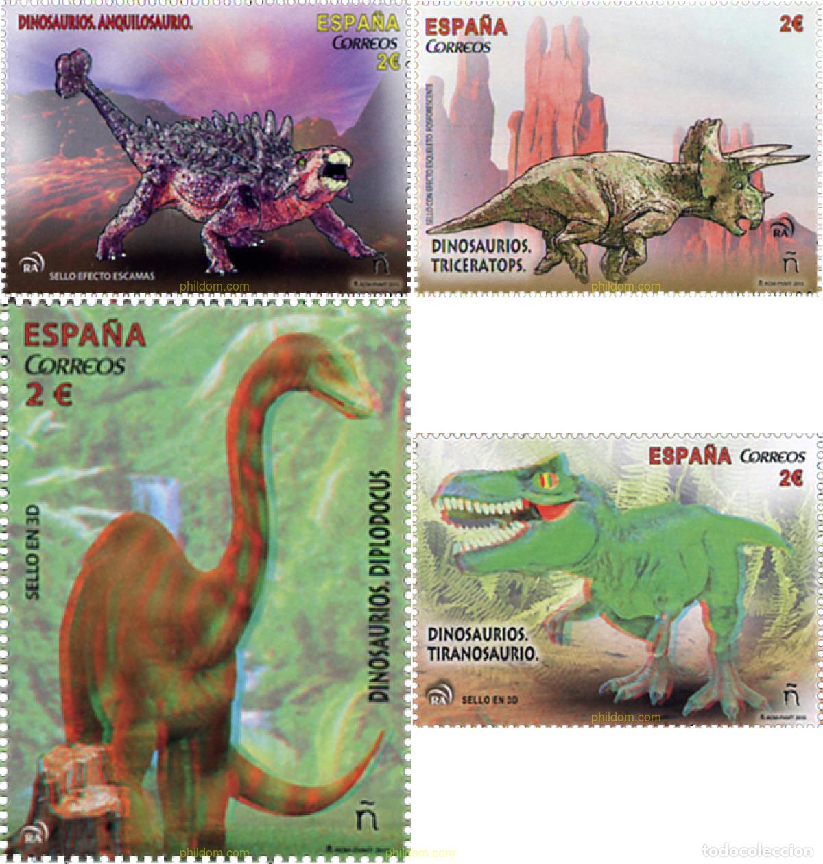 Sellos: 339178 MNH ESPA&Ntilde;A 2015 DINOSAURIOS