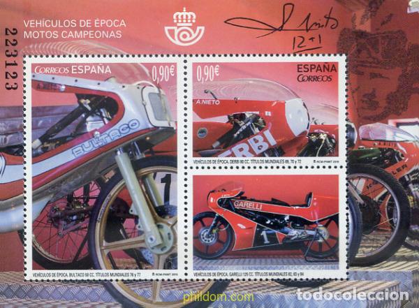 Sellos: 345963 MNH ESPA&Ntilde;A 2015 VEHICULOS E EPOCA - MOTOS CAMPEONAS - ANGEL NIETO