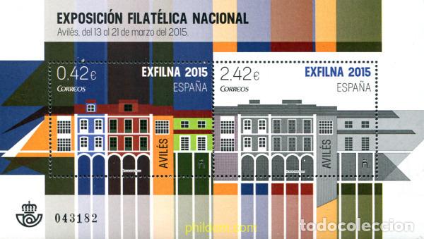 Sellos: 335023 MNH ESPA&Ntilde;A 2015 EXPOSICION FILATELICA NACIONAL - EXFILNA 2015 - AVILES