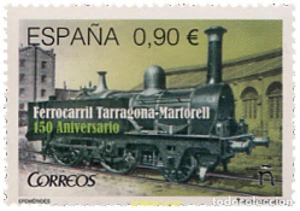 Sellos: 346007 MNH ESPA&Ntilde;A 2015 150 ANIVERSARIO DEL FERROCARRIL TARRAGONA - MARTORELL