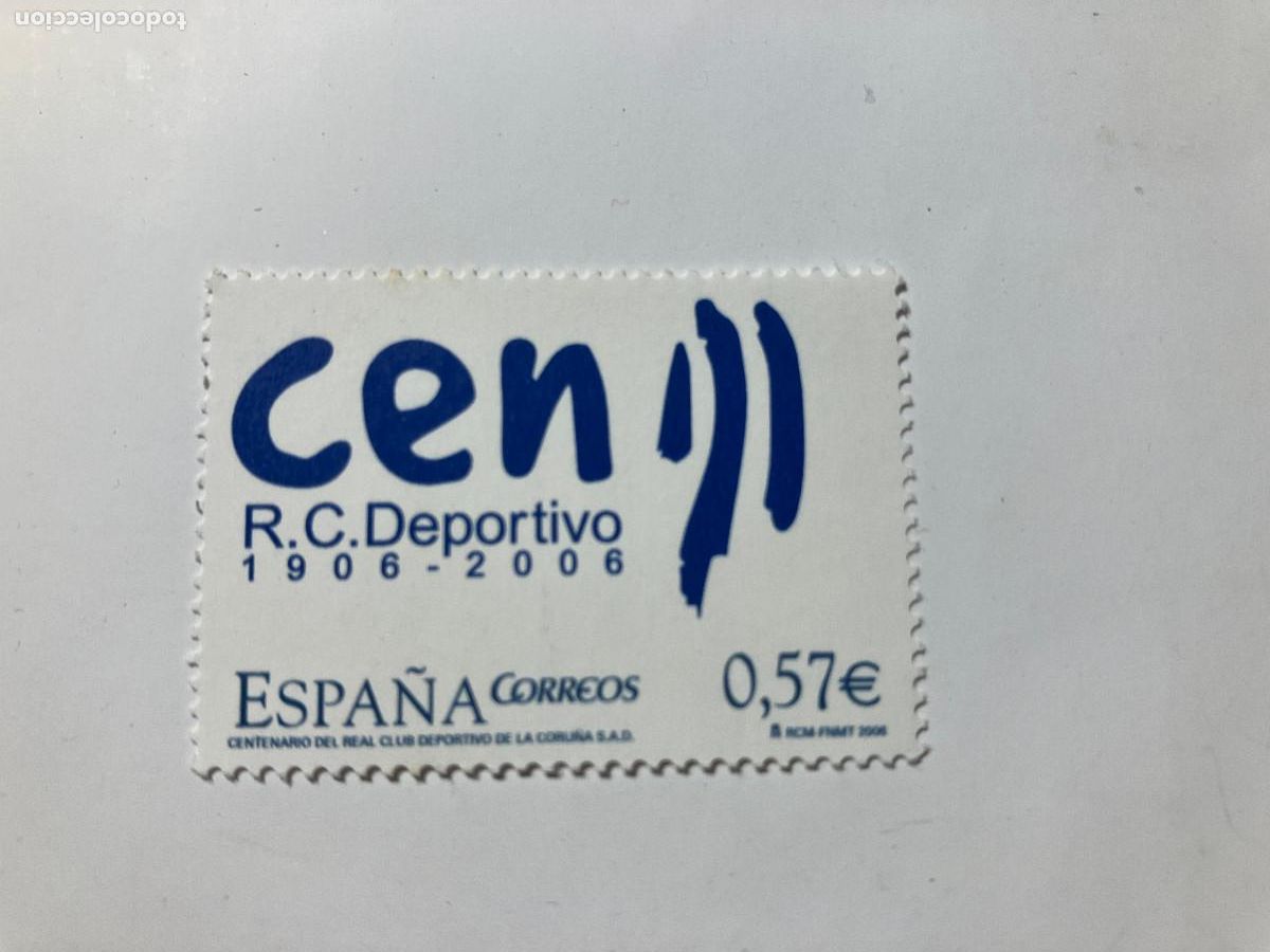 Stamps: Sello f&uacute;tbol. Centenario Real Club Deportivo La Coru&ntilde;a