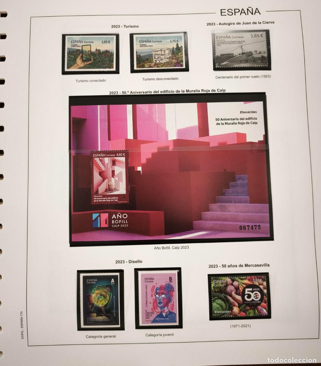Sellos: ESPA&Ntilde;A. A&Ntilde;O 2023.COLECCION COMPLETA DE SELLOS Y HB. VALOR CAT&Aacute;LOGO EDIFIL 453 &euro;
