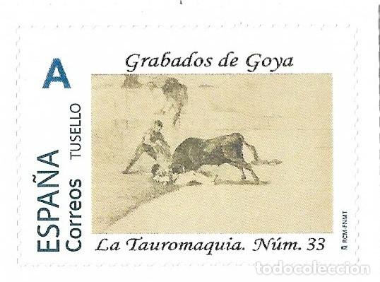 Sellos: ESPA&Ntilde;A. TUSELLO. GRABADOS DE GOYA. LA TAUROMAQUIA. NUMERO 33