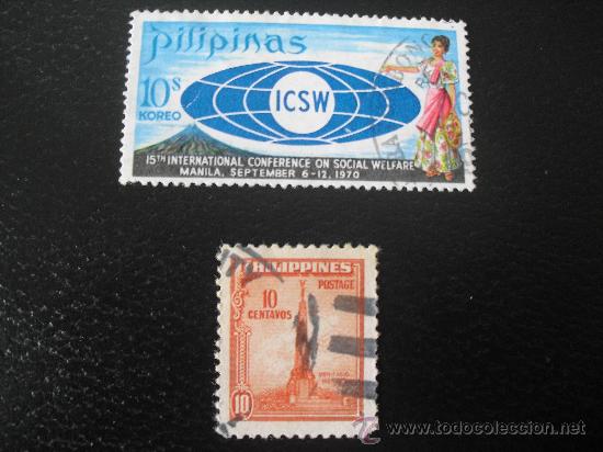 Sellos: 2 sellos Filipinas. - Foto 1