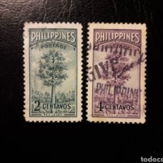 Selos: FILIPINAS. YVERT 358/9. SERIE COMPLETA USADA. SERVICIO FORESTAL. FLORA. ÁRBOLES.. Lote 183347348