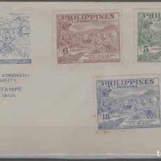 Selos: LOTE B-SELLOS SOBRE FILIPINAS PHILIPPINES SERIE COMPLETA AÑO 1951. Lote 320004973