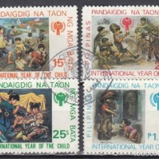 Selos: TE 77- FILIPINAS 1979- YVERT 1146-49 º USADO - UNICEF. AÑO INTER. DEL NIÑO. Lote 361694120
