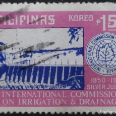 Sellos: FILIPINAS 1975 25 ANIVERSARIO DE LA COMISIÓN INTERNACIONAL DE RIEGO Y DRENAJE. USADO.. Lote 363871090