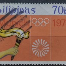 Sellos: FILIPINAS JUEGOS OLÍMPICOS DE 1972 - MÚNICH, ALEMANIA. USADO.. Lote 365353871