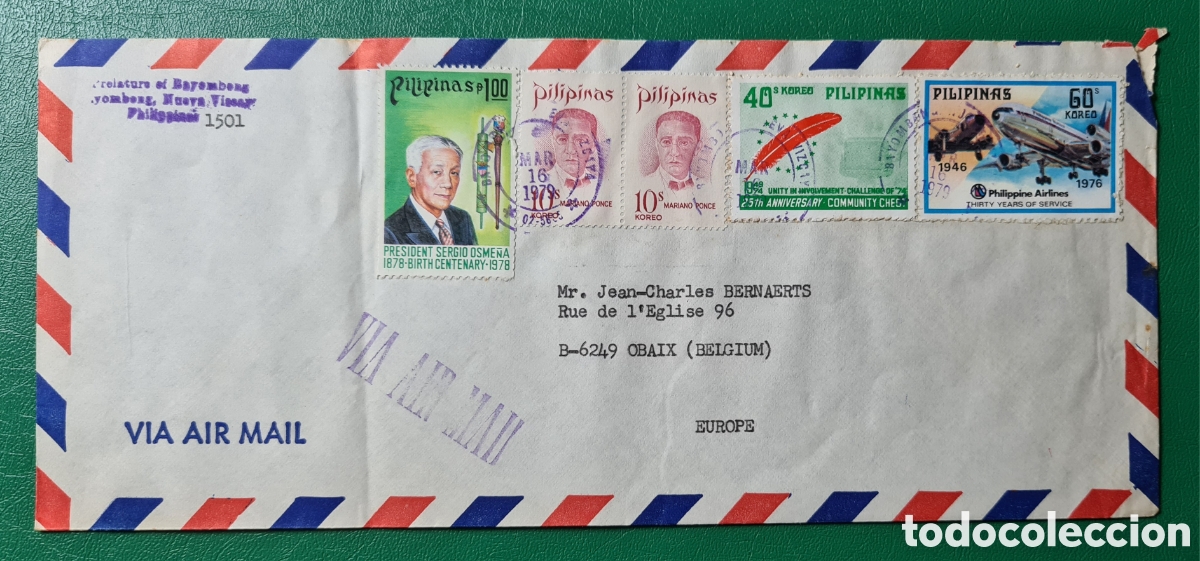 Sellos: 3 Sobres de Filipinas - Foto 1