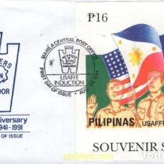 Sellos: 715955 MNH FILIPINAS 1991 SOLDADOS FILIPINOS Y AMERICANOS