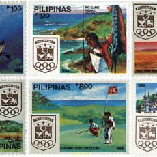Sellos: 726514 HINGED FILIPINAS 1988 SEMANA OLIMPICA