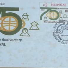 Sellos: O) 1995 PHILIPPINES, INTERNATIONAL SCHOOL, MANILA, CUT OUT FIGURES, FDC XF