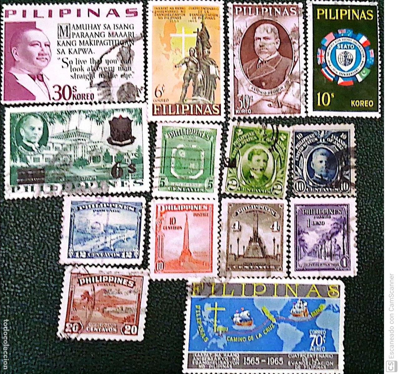 Sellos: Filipinas 4 Sellos usados distintos. Ref: e73 - Foto 1