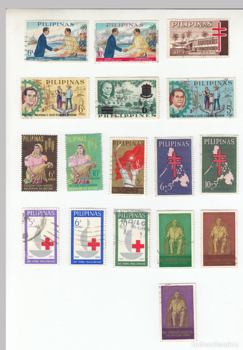 Sellos: 17 SELLOS DIFERENTES DE FILIPINAS. PHILIPPINES. PILIPINAS