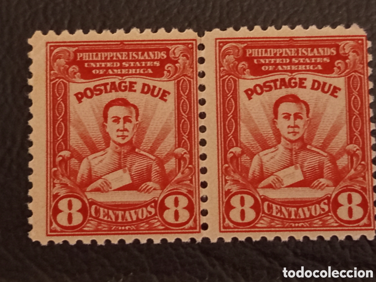 Sellos: Filipinas 1928 - Sello de Tasa 8c (Scott #J10 / Michel #P10) MH