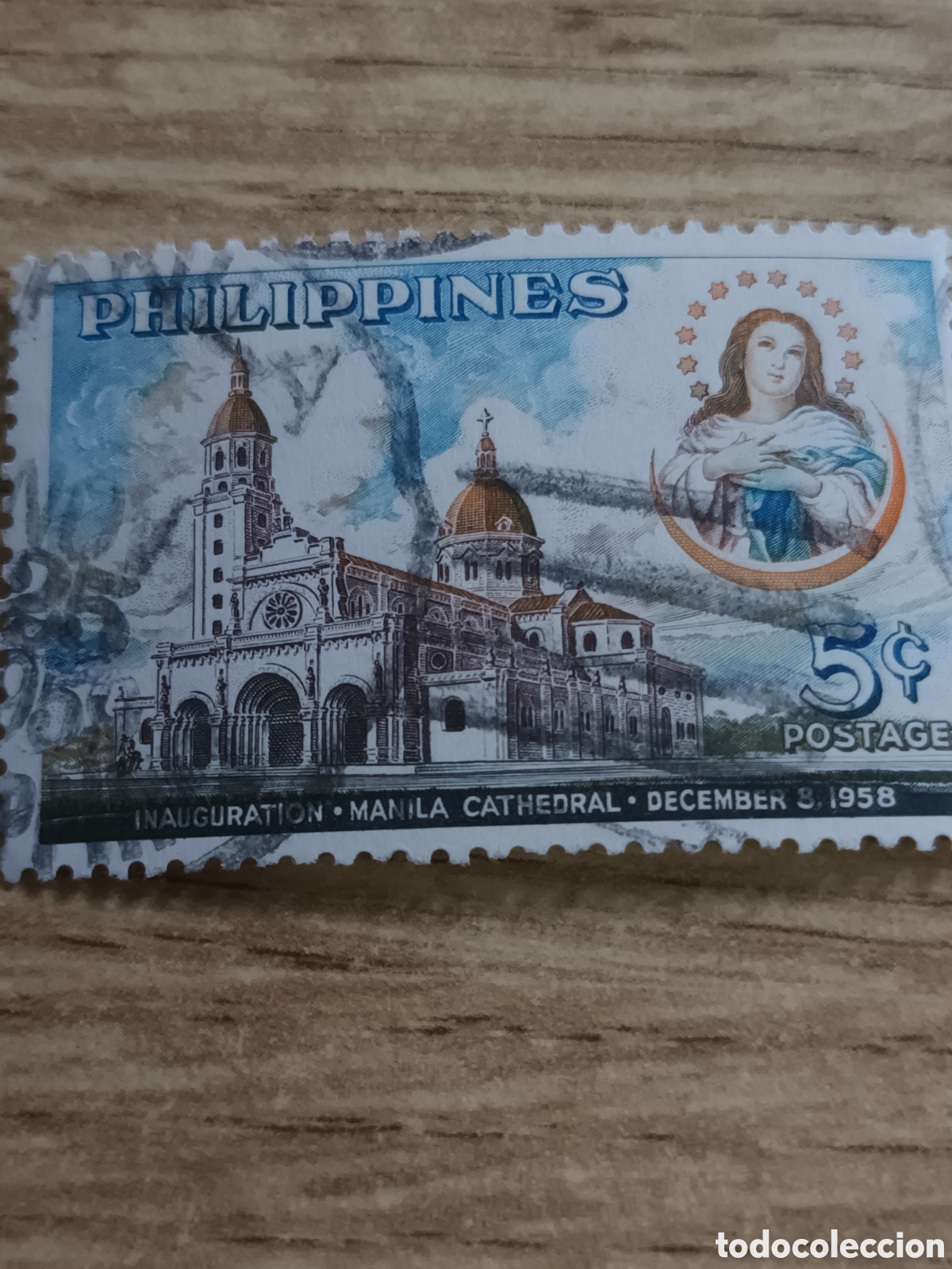 Sellos: CATEDRAL DE MANILA 1958