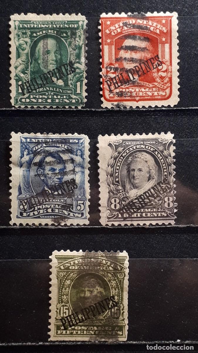Timbres: FILIPINAS. OCUP. Americana. A&Ntilde;O 1904. &deg;. Yvert 189, 191, 194, 196, 199