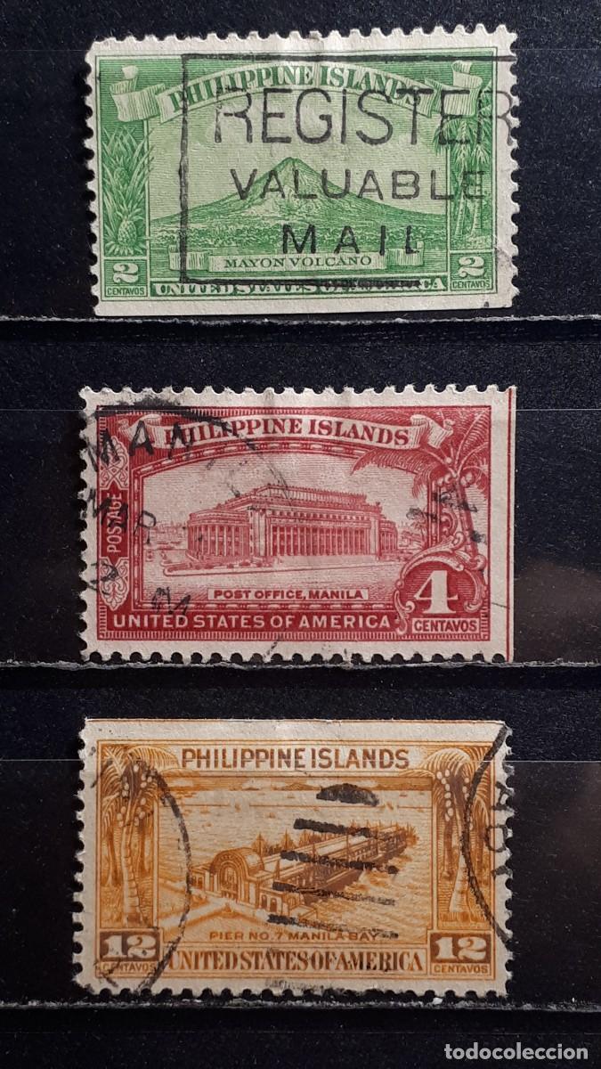 Sellos: FILIPINAS. OCUP. Americana. A&Ntilde;O 1932. &deg;. Yvert 234/6. Borde hoja