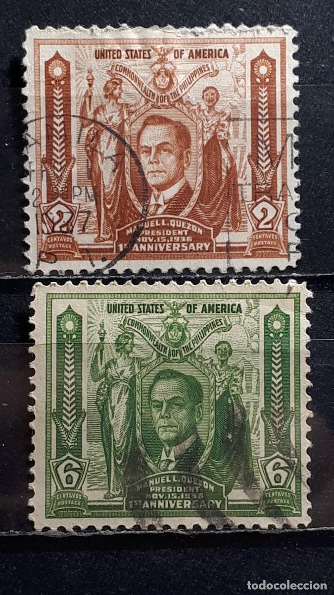 Sellos: FILIPINAS confederaci&oacute;n . A&Ntilde;O 1936. &deg;. Yvert 286/7